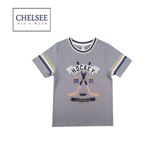 Chelsee เสื้อยืดคอกลม เด็กผู้ชาย รุ่น 127812 ลาย Hockey อายุ 3-11ปี ผ้า 100%Cotton ผ้านุ่ม เสื้อผ้าเด็กแฟชั่น