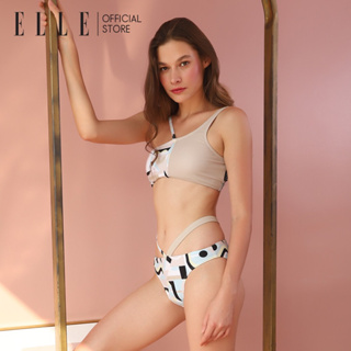 ชุดว่ายน้ำยี่ห้อ Elle แท้ 2ชิ้น bikini กัน UV ราคาเต็ม 2,xxx ผ้าหนาอย่างดี มีฟองน้ำซับใน