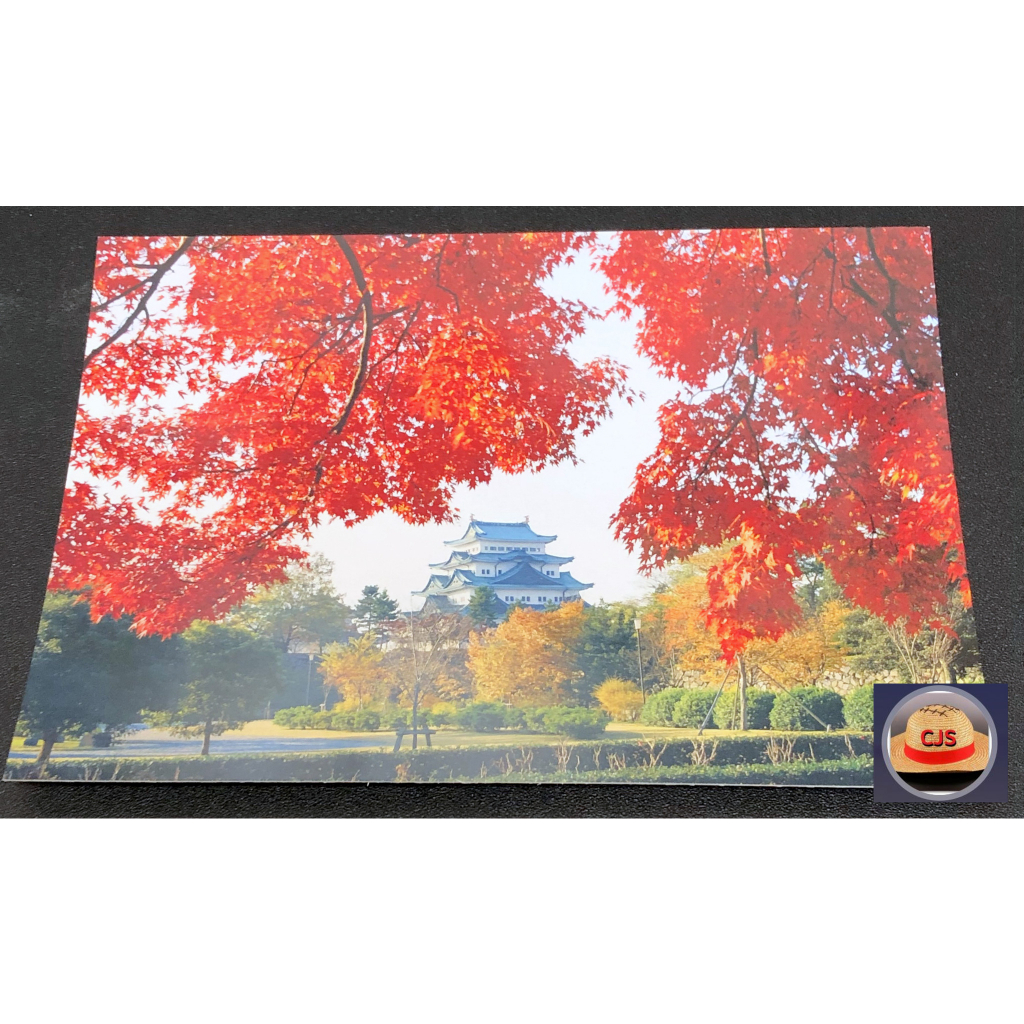 โปสการ์ด-รูปปราสาทนาโกยะ-ใบไม้ร่วง-สไตล์ญี่ปุ่น-ส่งตรงจากญี่ปุ่น