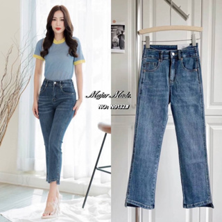 Jeans Style Korea กางเกงยีนขา 8 ส่วน 【Major Made.】