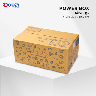 Doozy Pack กล่องไปรษณีย์หนา 5 ชั้น กล่องพัสดุฝาชน  ขนาด E+ ( 41.2x25.2x19.2 cm.)  แพ็ก 10 ใบ