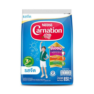 Nestle Carnation 3 Plus Smart Go คาร์เนชัน 3+ สมาร์ทโก ผลิตภัณฑ์นมผง สูตร 4 รสจืด 850 กรัม