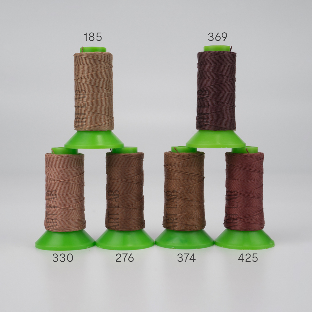 แบ่งขาย 10 เมตร ด้ายลิน Lin Cable Waxed Polycotton จากฝรั่งเศส Sajou ...