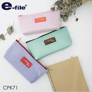 e-file (อี-ไฟล์) กระเป๋าดินสอ แคนดี้คัลเลอร์ รหัส CPK71  (คละสี)