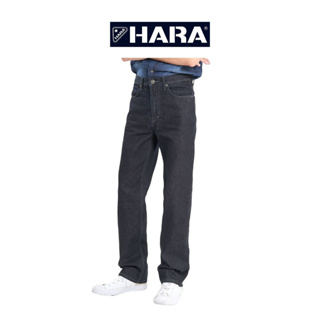ภาพขนาดย่อของภาพหน้าปกสินค้าHara ฮาร่า Original Regular Fit กางเกงยีนส์ผู้ชาย ทรงกระบอกขาตรง สีดำ ใส่สบาย สีไม่ตก รุ่นHMR1-900102 จากร้าน hara_officialshop บน Shopee