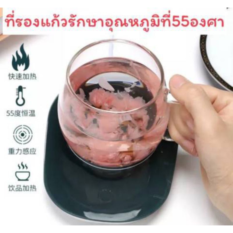 เครื่องอุ่นกาแฟ-แก้วอุ่นกาแฟพร้อมฐานทำความร้อน-สีเขียว-เครื่องอุ่นกาแฟอเนกประสงค์-แก้วอุ่นกาแฟ-เครื่องอุ่นชา