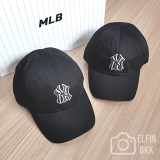 💥รุ่นใหม่💥 MLB Basic Unstructured Ball Cap -NY หมวกแก๊ป NY สีดำ/สีเบจ