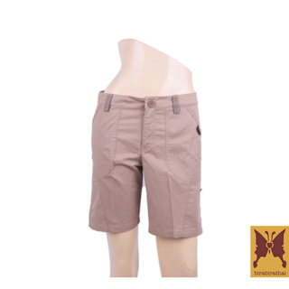กางเกงขาสั้น กระเป๋าโค้ง กากี แดง ดำ เขียว BIRABIRA PS001 กางเกงแฟชั่น ผู้หญิง ไซส์ใหญ่ | Shorts - Curved Pockets