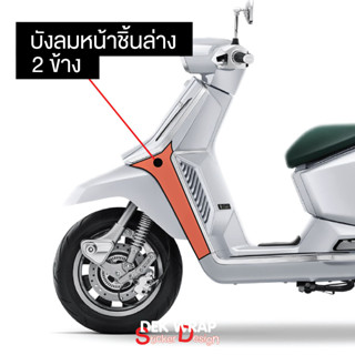 NEW!! ฟิล์มใสกันรอยบังลมหน้าชิ้นล่าง 2 ข้าง Lambretta X300