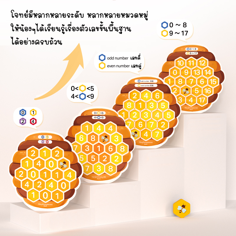 pinwheel-number-beehive-ของเล่นสอนคณิตศาสตร์-ของเล่นเสริมพัฒนาการ-ของเล่นเด็ก