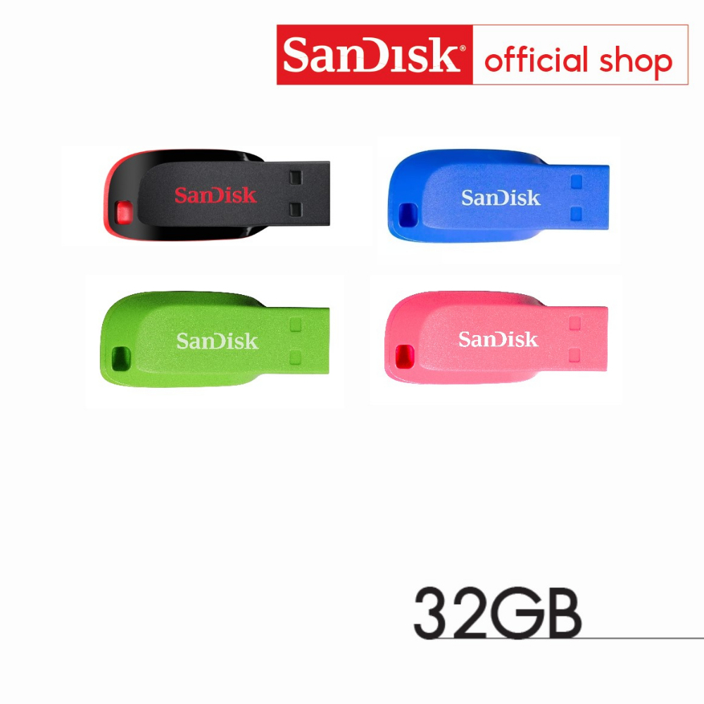 ภาพหน้าปกสินค้าSanDisk CRUZER BLADE USB แฟลชไดร์ฟ 32GB, USB2.0 (SDCZ50-032G) จากร้าน sandisk_thailand_officialshop บน Shopee