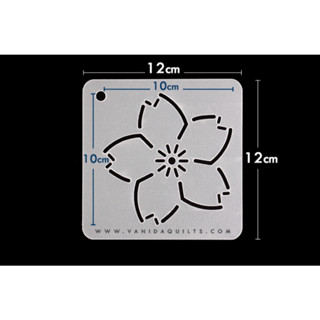 เทมเพลตวาดลายงานควิลท์ Quilt Template แบบ L ลายดอกซากุระ สำหรับงานควิลท์ งานผ้า งานตัดเย็บ งานฝีมือ DIY (jia0079)