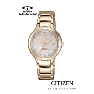 CITIZEN Eco-Drive EC1173-87D Radio Controlled Perpetual Calendar Lady Watch ( นาฬิกาผู้หญิงพลังงานแสง )