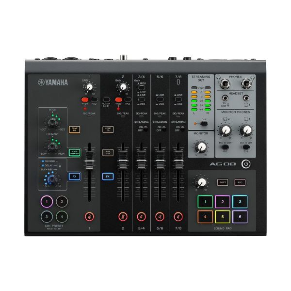 yamaha-ag08-มิกเซอร์ขนาดเล็ก-มิกเซอร์-8-ch-มิกเซอร์-live-streaming