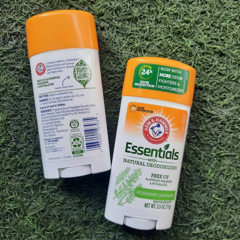 ARM & HAMMER Essentials Deodorant, with Natural Deodorizers, Fresh Rosemary Lavender, 1 OZ(71g