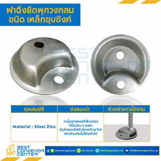 ฝาฉิ่งยึดพุกวงกลม ฝาฉิ่งยึดพุกวงรี ขนาด M12,M16,M20 (Steel Zinc,SUS304)