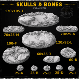 Skulls and bones bases ฐานโมเดล warhammer 40k [Designed by Zabavka]