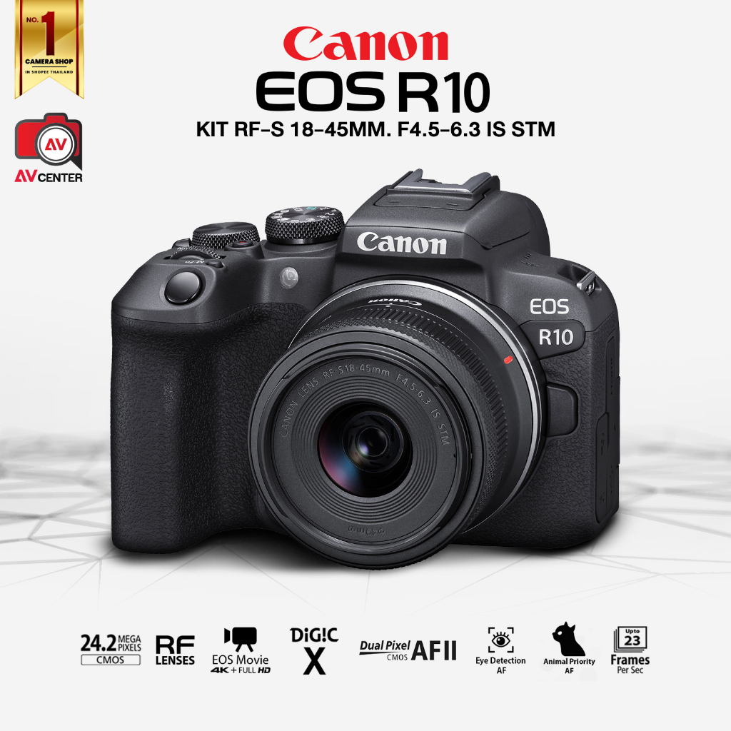 Canon Camera EOS R10 Mirrorless with Lens 18-45mm (รับประกัน 1 ปี By ...