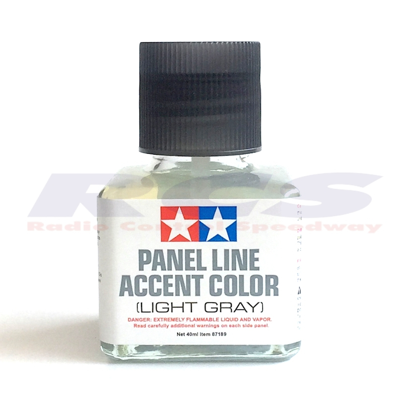 Tamiya Panel Line Accent Color Light Gray in White