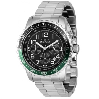 💥 Invicta Mens Watch Specialty Chronograph Black and Green Bezel Bracelet