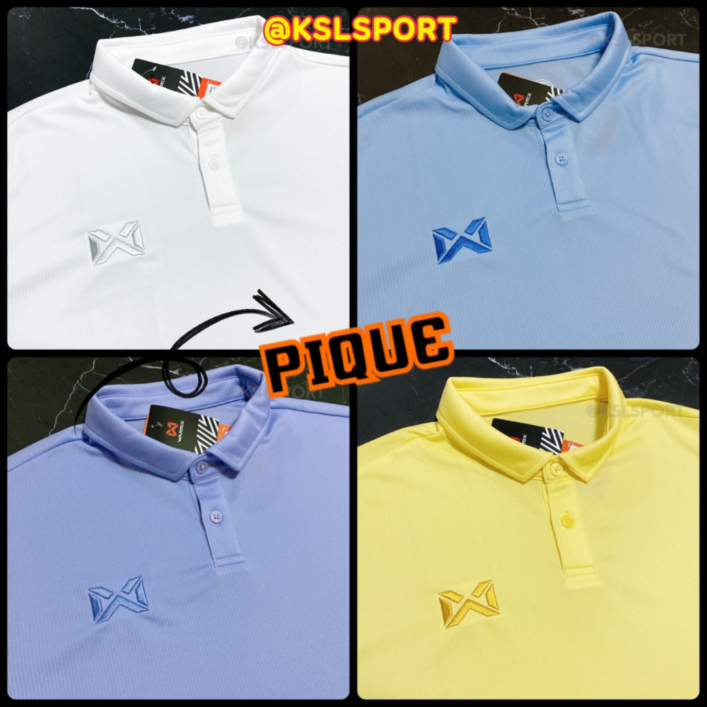 ภาพสินค้าWARRIX รุ่น PIQUE (WA-212PLACL30) เสื้อโปโลวอริกซ์สีล้วน คอปก ใส่สบาย ไม่มีกระเป๋า ไม่ต้องรีด ของแท้100% สีม่วง/ฟ้า/ข... จากร้าน ksl_sport บน Shopee ภาพที่ 6