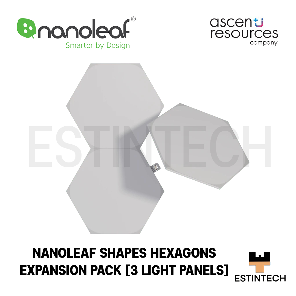 light-ระบบไฟ-nanoleaf-shapes-hexagons-expansion-pack-3-light-panels-ของใหม่ประกัน-2ปี