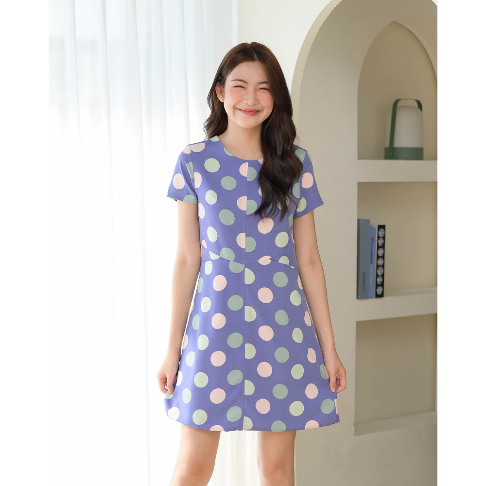 crayonbrand-ชุดเดรส-รุ่น-pocket-me-dress-polka-dot