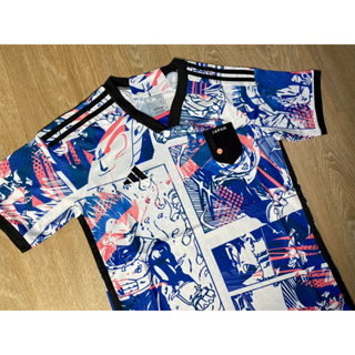 เสื้อทีมชาติญี่ปุ่น แฟชั่น ดราก้อนบอล ( ขาวลาย )  22-23