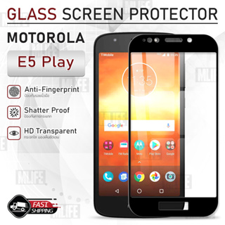 MLIFE - กระจก 9D เต็มจอ Motorola E5 Play ฟิล์มกระจก กาวเต็มจอ ฟิล์มกระจกนิรภัย ฟิล์มกันรอย กระจก เคส Tempered Glass