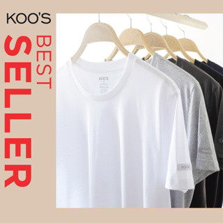 สินค้า KOO\'S เสื้อยืดคอกลมแขนสั้น เสื้อเปล่า *การันตีสีไม่ตกผ้าไม่ย้วย*  -  100% คอตตอน