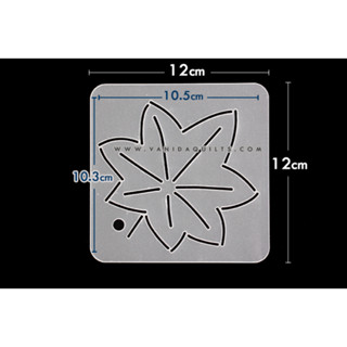 เทมเพลตวาดลายงานควิลท์ Quilt Template แบบ M ลายใบ Maple สำหรับงานควิลท์ งานผ้า งานตัดเย็บ งานฝีมือ DIY (jia0080)