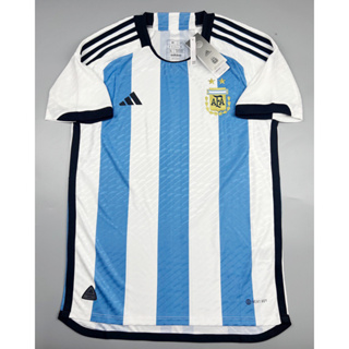 เสื้อบอล เพลเย่อ ทีมชาติ อาเจนติน่า แขมป์ 3 ดาว เหย้า 2022 Player Argentina Home World Cup Champions ผ้าทอเกรดดีที่สุด