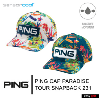 PING CAP PARADISE TOUR SNAPBACK 231 PING CAP MEN หมวกกอล์ฟ หมวกกีฬาผู้ชาย