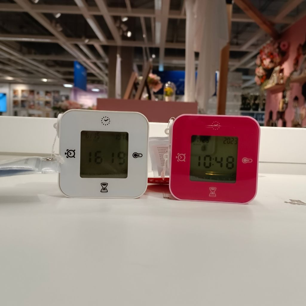 klockis-ikea-นาฬิกาปลุก-สีขาว-ตั้งปลุก-บอกอุณหภูมิ-จับเวลา-สไตล์มินิมอล-ของแท้-จาก-อิเกีย