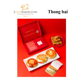 Thongbai Edible gold leaf / แผ่นทอง ขนาด 4x4 cm 1 set 50 แผ่น