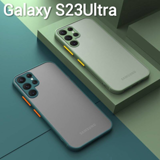 Galaxy S23 Ultra(พร้อมส่งในไทย)เคสขอบนิ่มหลังแข็งขุ่นคลุมกล้องSamsung Galaxy S23/S23Plus/S23Ultraตรงรุ่น