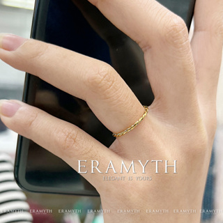 Eramyth Jewelry: แหวนเงินแท้ งานบิดเกลียว วงเล็กๆ ดีไซน์มินิมอล มี 3สี  EM-0066 สินค้ามาตรฐานส่ง