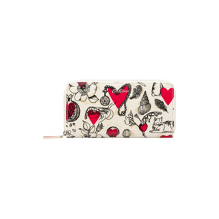 Cath Kidston Continental Zip Wallet Shape my Heart Cream