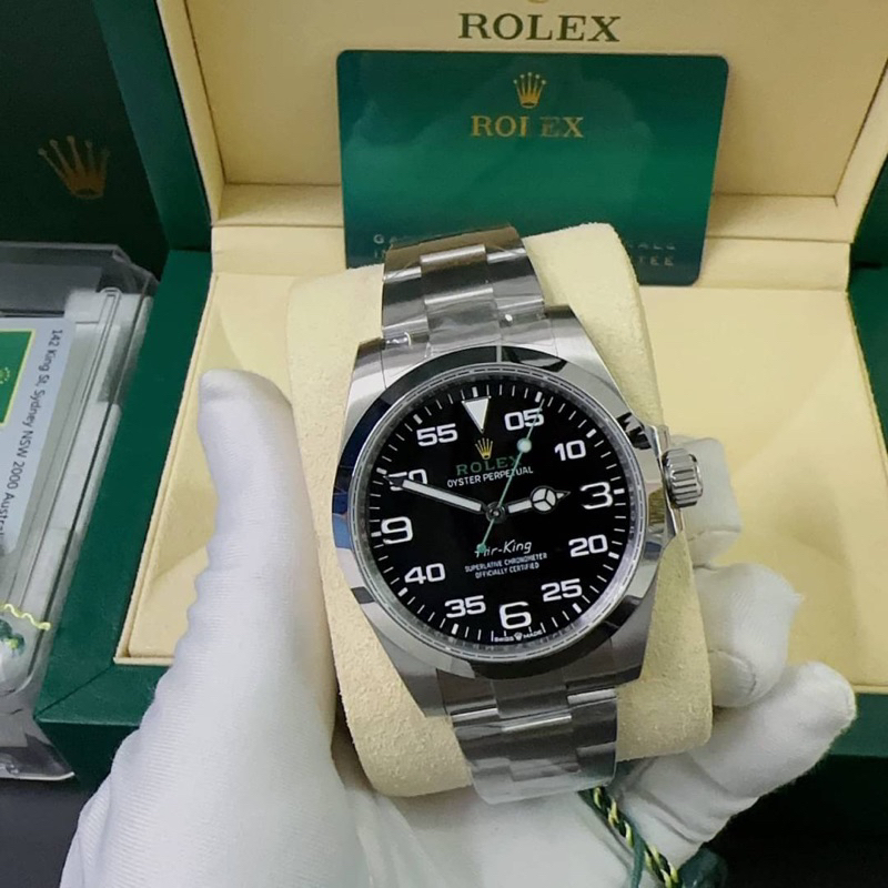 นาฬิกา-rolex-oyster-perpetual-air-king-swiss-โรงงาน-tw-ใส่สลับแท้