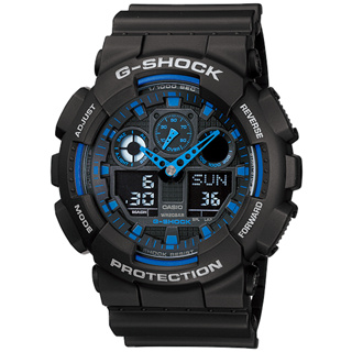 [ของแท้] Casio G-Shock นาฬิกาข้อมือ รุ่น GA-100-1A2DR  ของแท้ รับประกันศูนย์ CMG 1 ปี