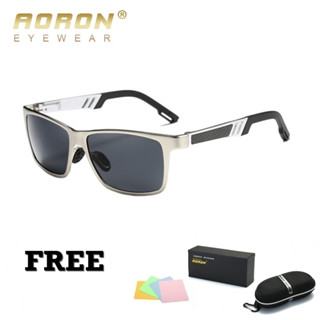 AORON-A6560 [ กรอบเงิน ] แว่นตากันแดด เลนส์ HD Polarized UV400 สินค้าพร้อมส่งจากไทย