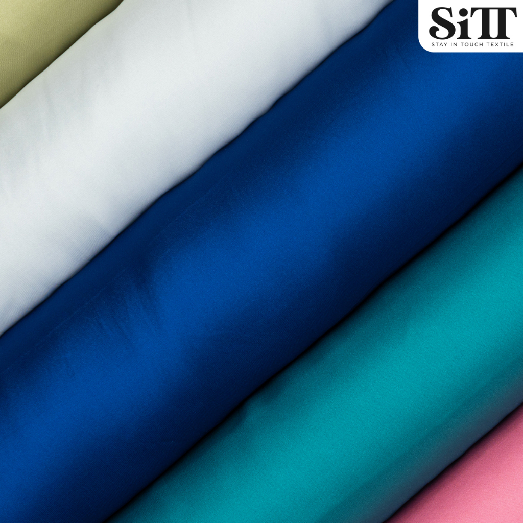 ภาพสินค้าผ้าซาตินซิลค์ ผ้าซิลค์ซาติน ผ้าซาติน Satin Silk ผ้าทำผ้าพันคอ ผ้าพริ้ว ผ้าสวย ผ้าตัดชุด ผ้าเมตร ผ้าหลา จากร้าน sitt.textile บน Shopee ภาพที่ 1