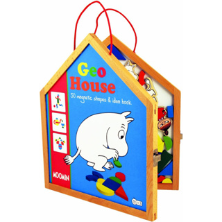 Barba Toys Moomin Geo House Magnetic Wooden Puzzels, Multi-Color