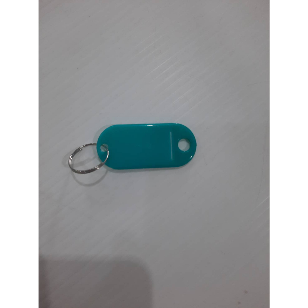 พวงกุญแจป้ายชื่อ-พวงกุญแจพลาสติก-สีฟ้า