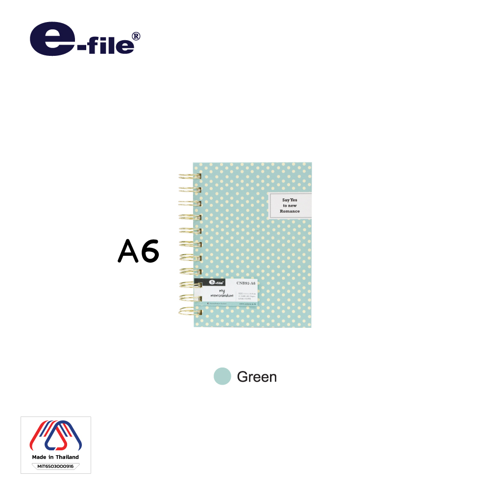 e-file-อี-ไฟล์-สมุดริมลวดพิมพ์ลาย-ขนาดa6-อี-ไฟล์-cnb92-สมุดโน๊ต-สมุดบันทึก-สมุดจดบันทึก-สมุดจด-คละสี