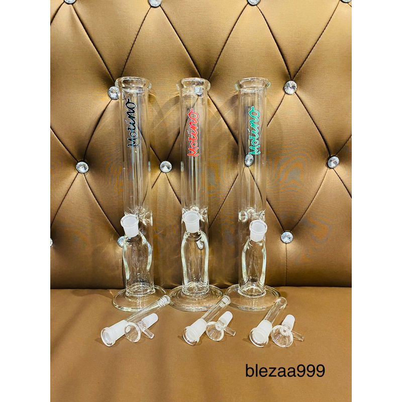 บ้องกัญชา-บ้องแก้ว-bongสีใสmolino-สินค้าขายดีสูง35cmปาก5-5cmฐาน9cm-หลอดแก้วหนาสวย