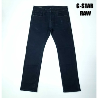 ยีนส์ G-Star Raw เอว 35-36 สีกรมเข้ม ผ้านุ่มยืด ขากระบอกเล็ก