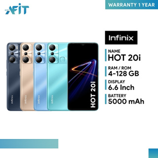 Infinix Hot 20i  4G (4+128GB) Up to 7GB Ram สมาร์ทโฟนจอ 6.6" แบตเตอรี่ 5000 mAh กล้องดิจิตอล 13MP // ประกันศูนย์ไทย 1 ปี