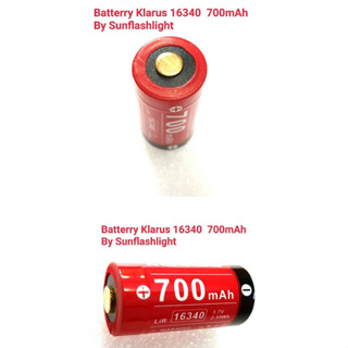 Battery KLARUS LIR 16340 ( R123 ) 700 mAh 3.70V   มีวงจรควบคุม