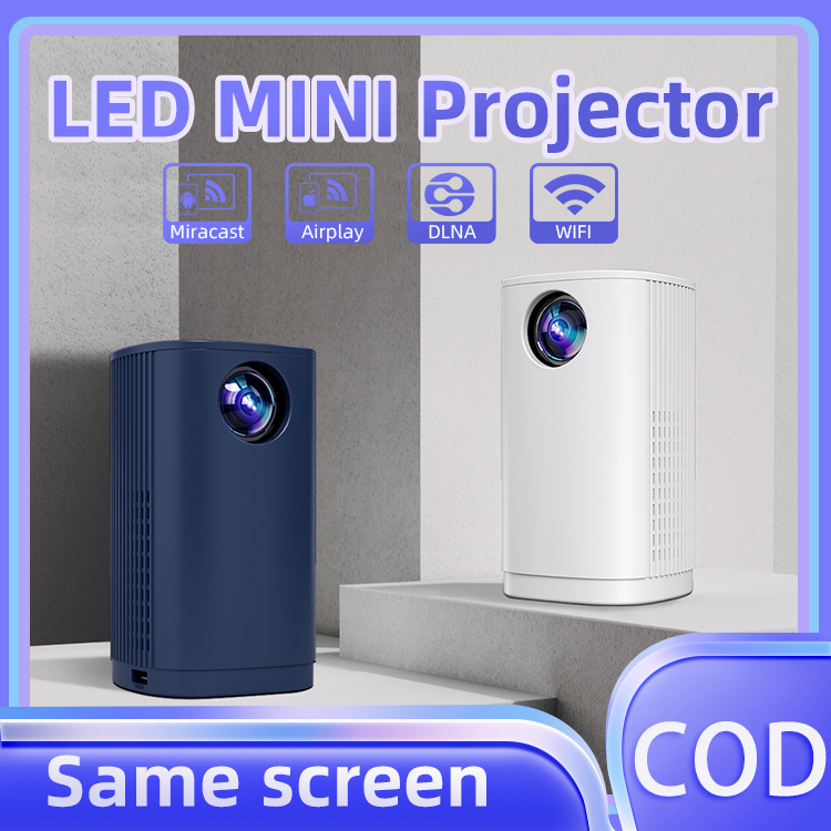 ภาพหน้าปกสินค้าโปรเจคเตอร์ เครื่องฉาย โปรเจคเตอร์มินิ T1 โปรเจคเตอร์โทรศัพท์มือถือ WIFI mini projector สำนักงานที่บ้าน รับประกัน3ปี